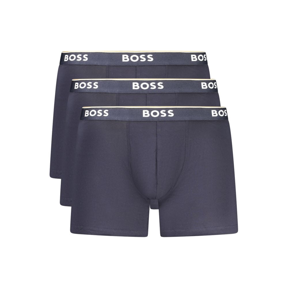 Hugo Boss Blue Cotton Men Boxer Short | Regal Royce