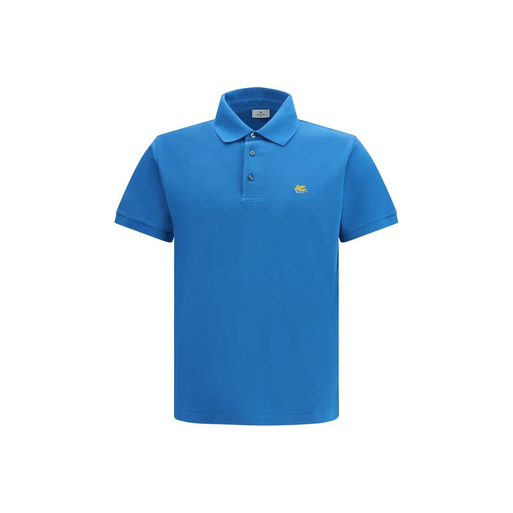 Etro Blue Cotton Polo Shirt | Regal Royce