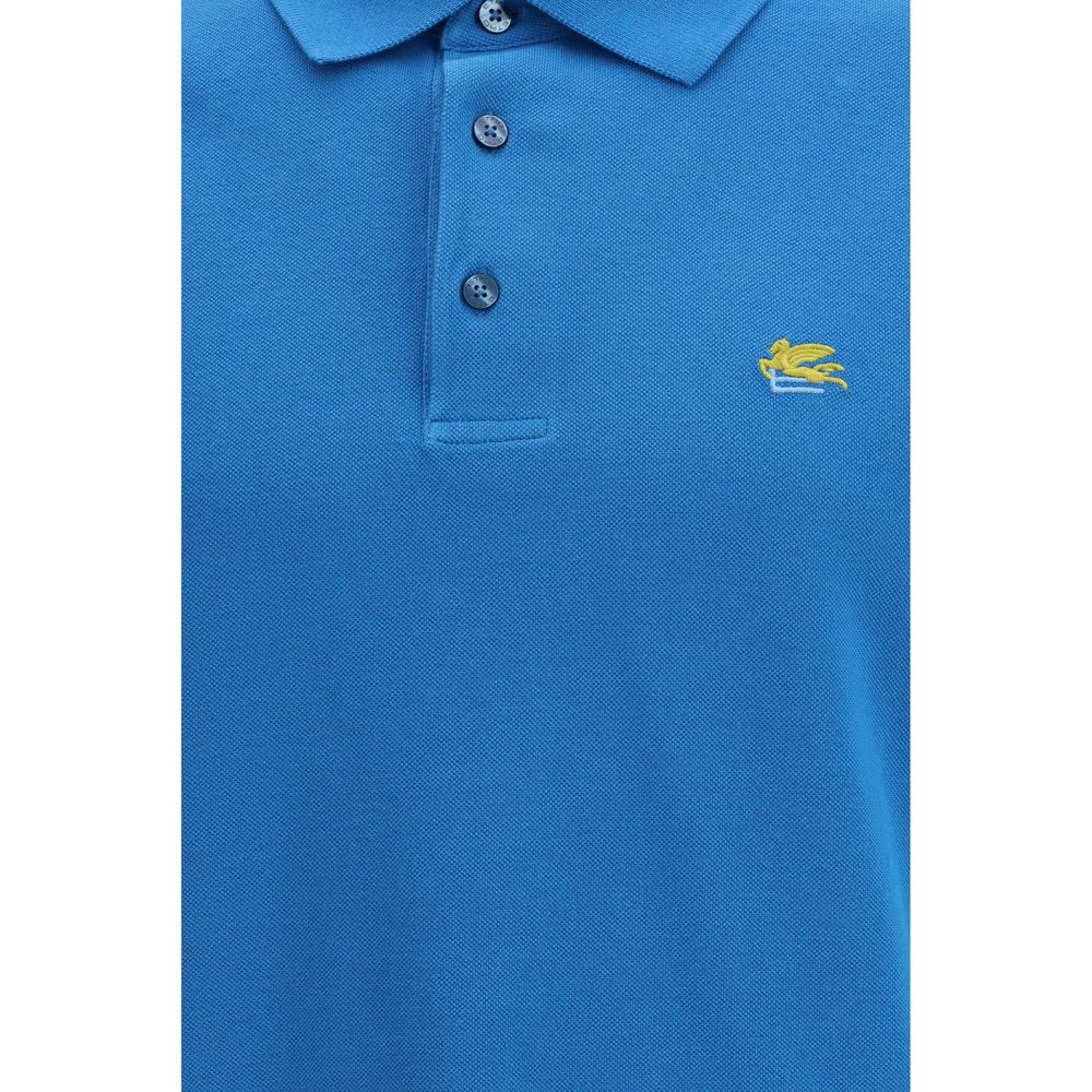 Etro Blue Cotton Polo Shirt | Regal Royce
