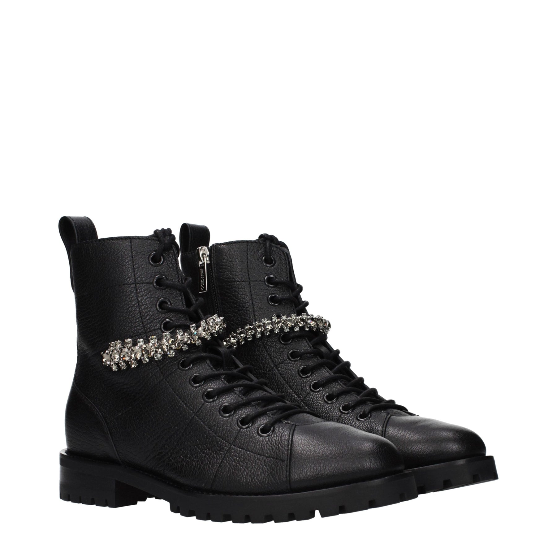 Jimmy Choo Black Leather Ankle Boots | Regal Royce