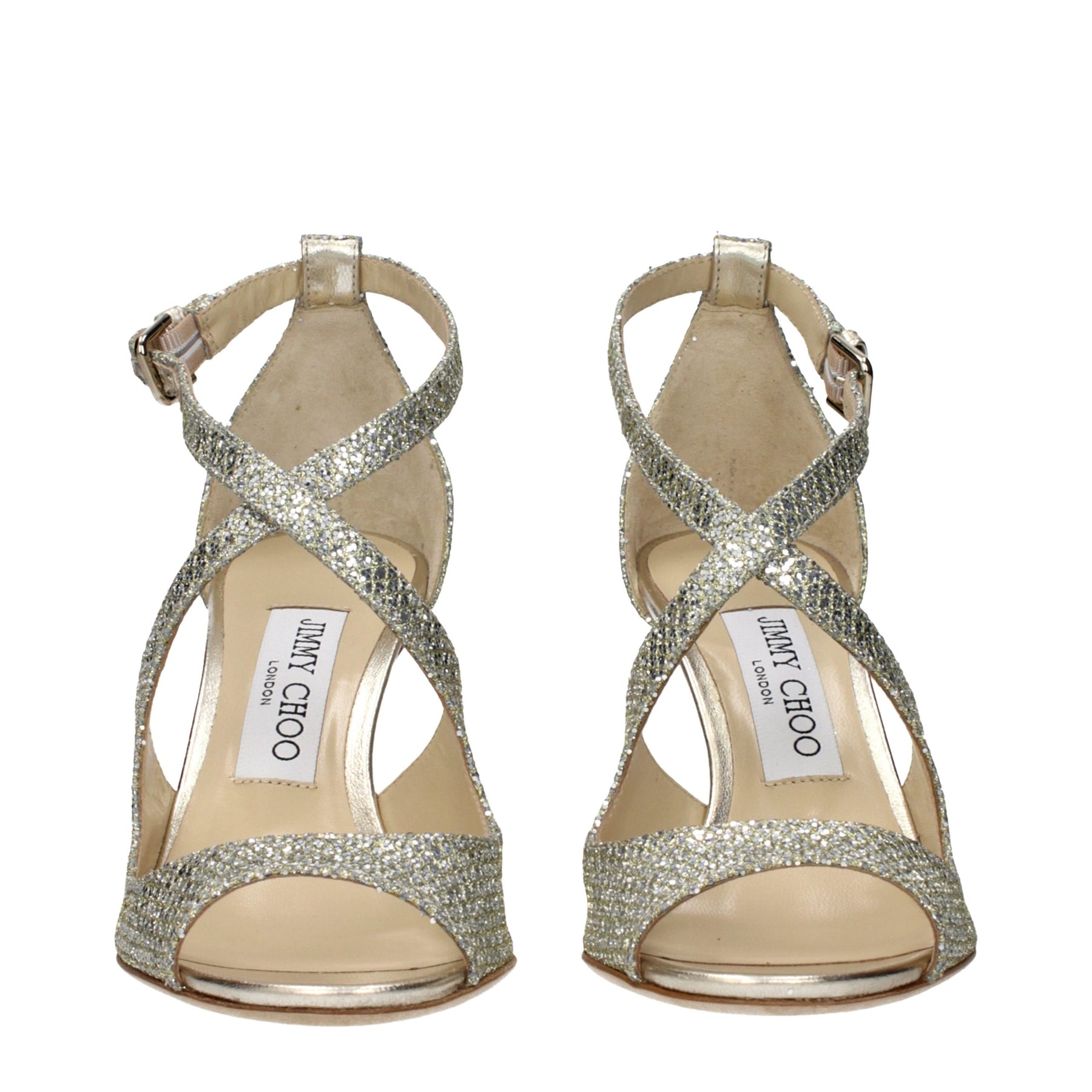 Jimmy Choo Gold Plastic Stiletto Heel Sandals | Regal Royce