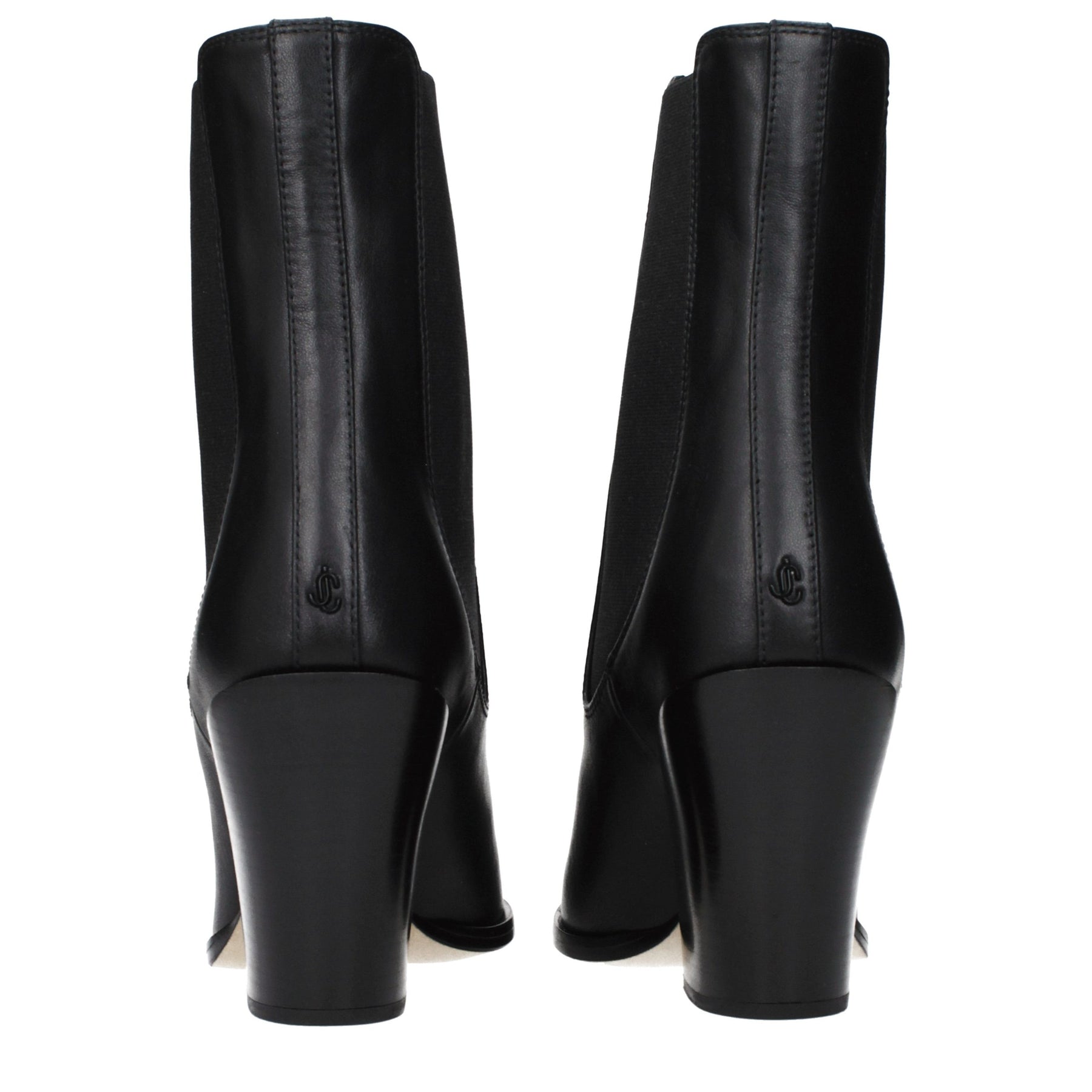 Jimmy Choo Black Leather Ankle Boots | Regal Royce