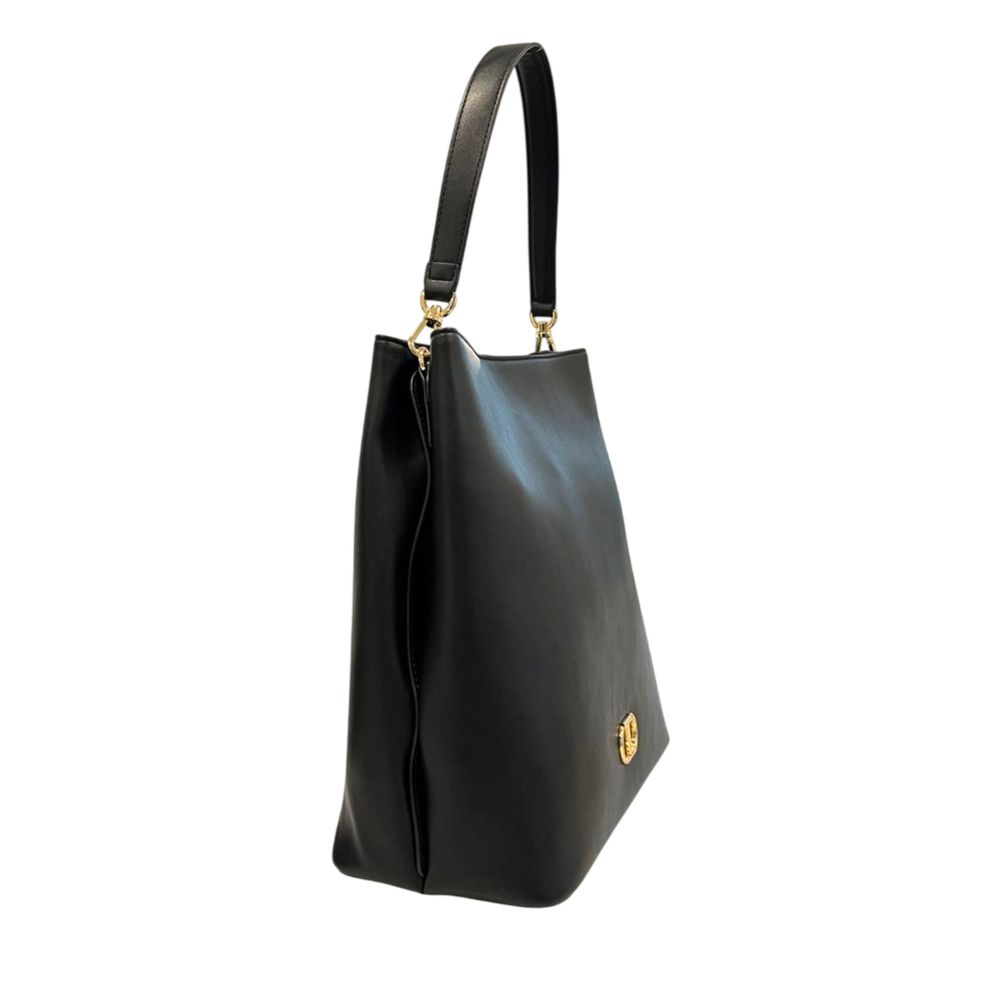 Twinset Black PU Women Shoulder Bag | Regal Royce