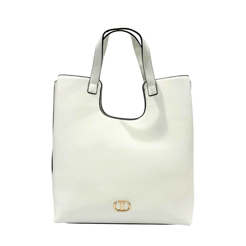 Twinset White PU Women Handbag | Regal Royce