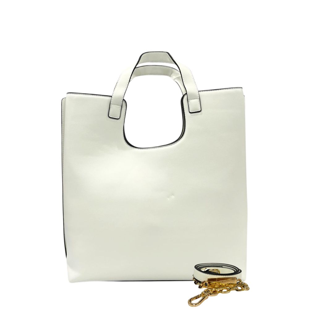 Twinset White PU Women Handbag | Regal Royce