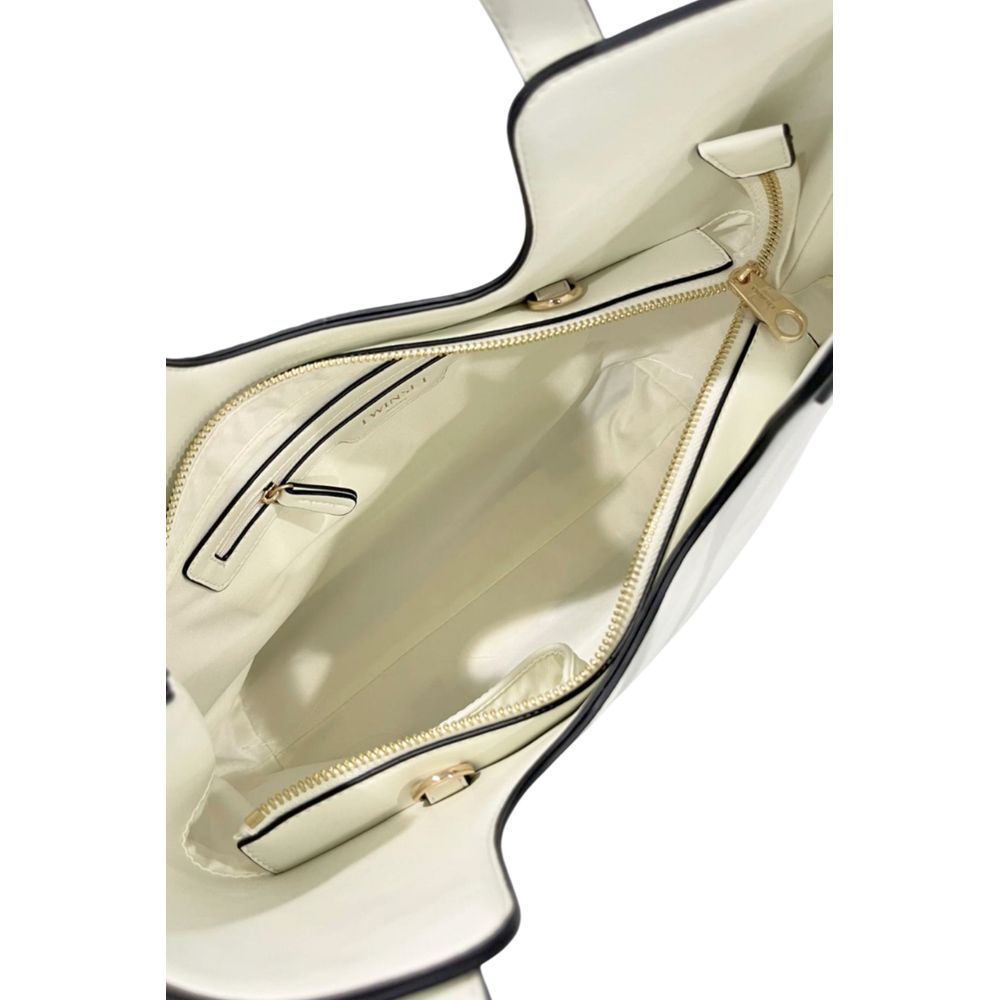 Twinset White PU Women Handbag | Regal Royce