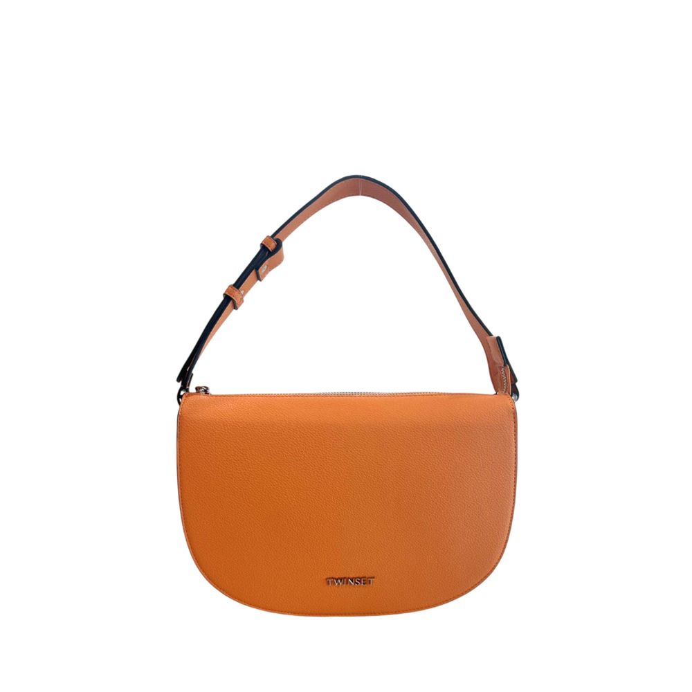 Twinset Orange Polyurethane Women Shoulder Bag | Regal Royce