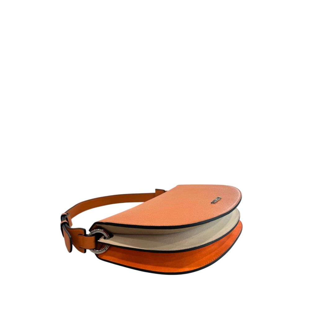 Twinset Orange Polyurethane Women Shoulder Bag | Regal Royce