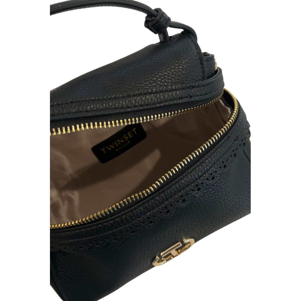 Twinset Black PU Women's Handbag | Regal Royce
