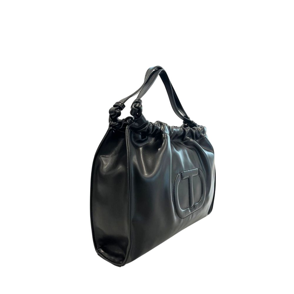 Twinset Black PU Women Shoulder Bag | Regal Royce
