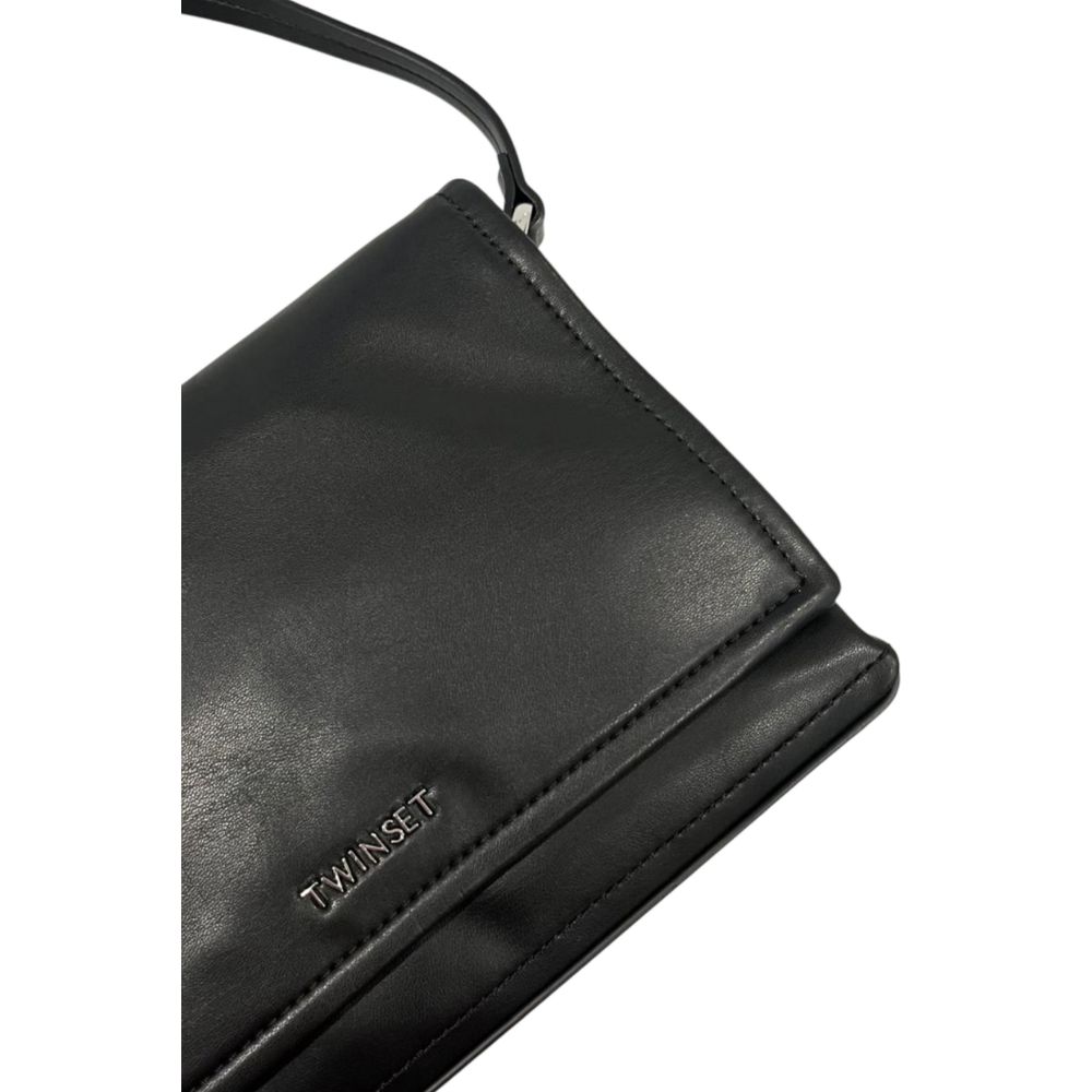 Twinset Black PU Women Shoulder Bag | Regal Royce