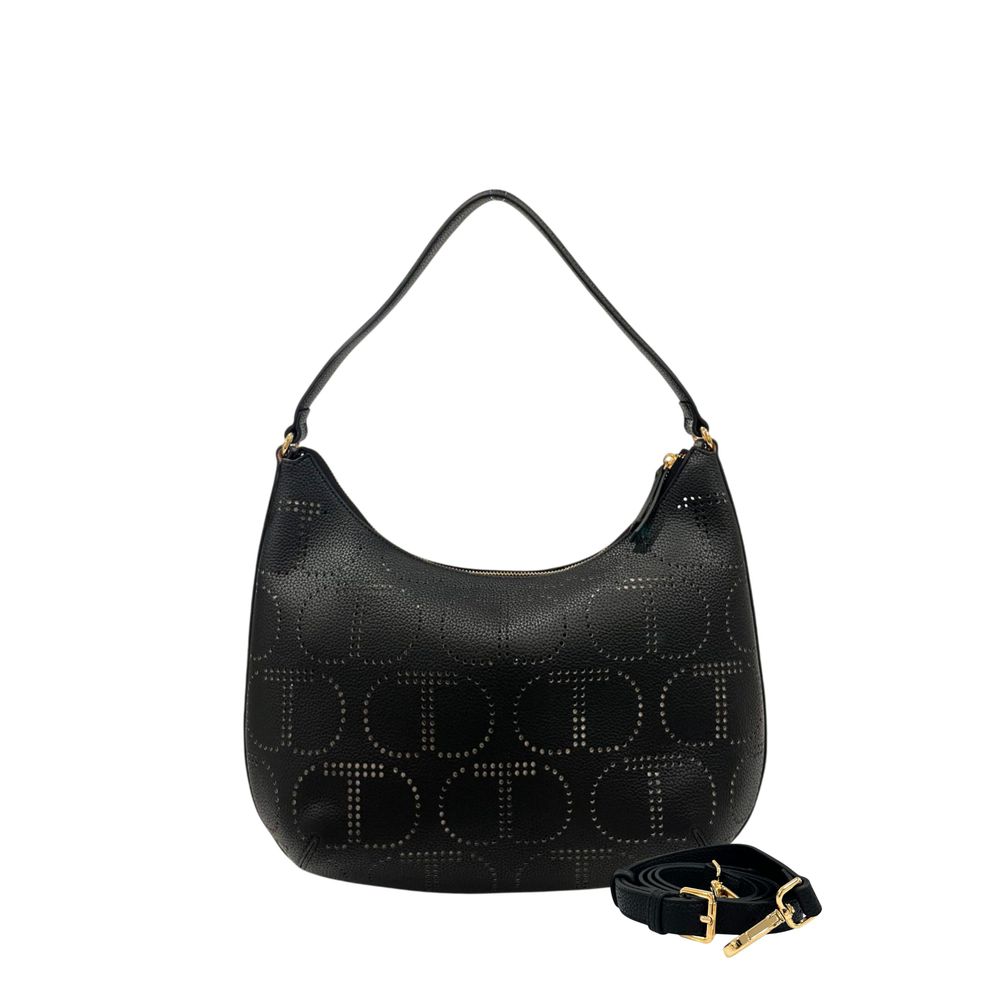 Twinset Black PU Women Handbag | Regal Royce
