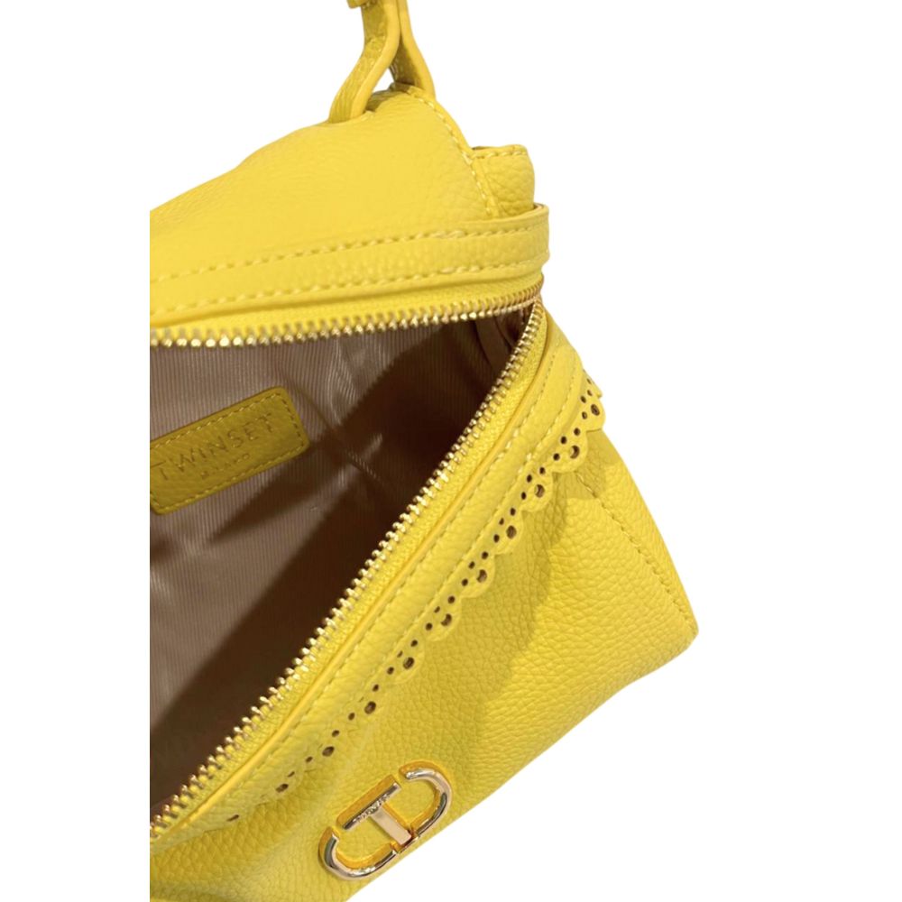 Twinset Yellow PU Women Handbag | Regal Royce