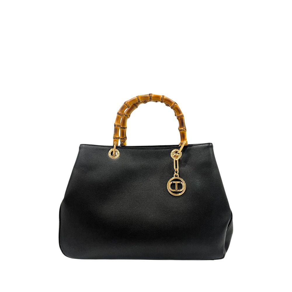 Twinset Black PU Women Handbag | Regal Royce