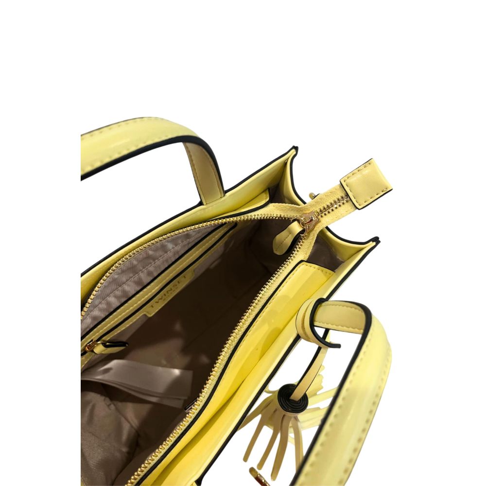 Twinset Yellow PU Women Handbag | Regal Royce