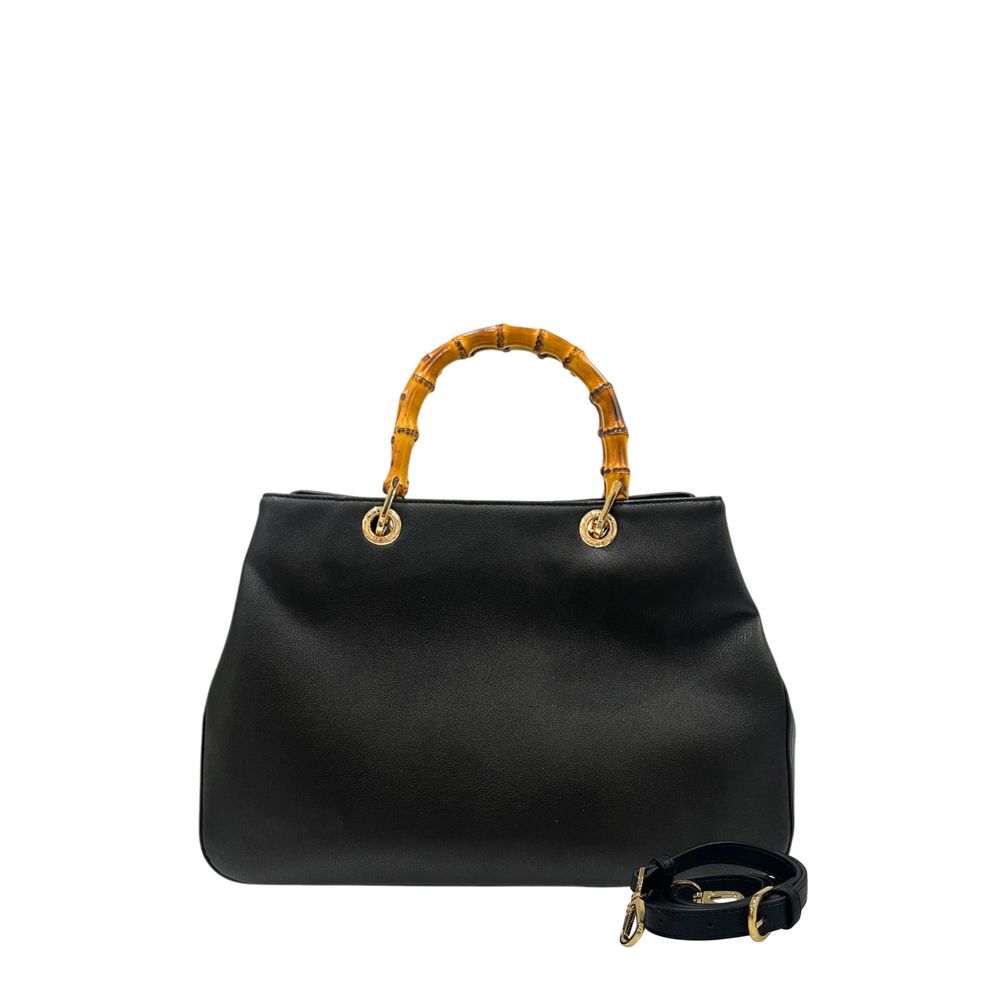 Twinset Black PU Women Handbag | Regal Royce