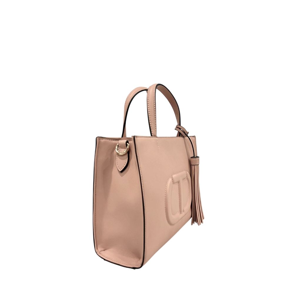 Twinset Pink PU Women Handbag | Regal Royce