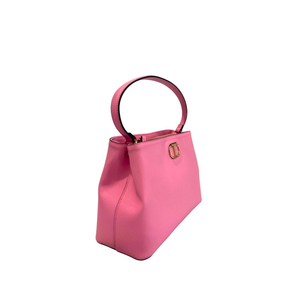 Twinset Pink PU Women Handbag | Regal Royce