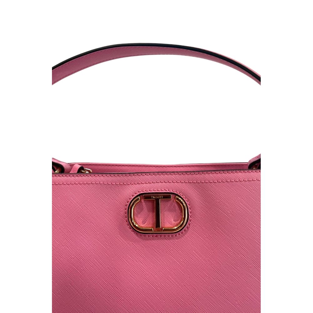 Twinset Pink PU Women Handbag | Regal Royce