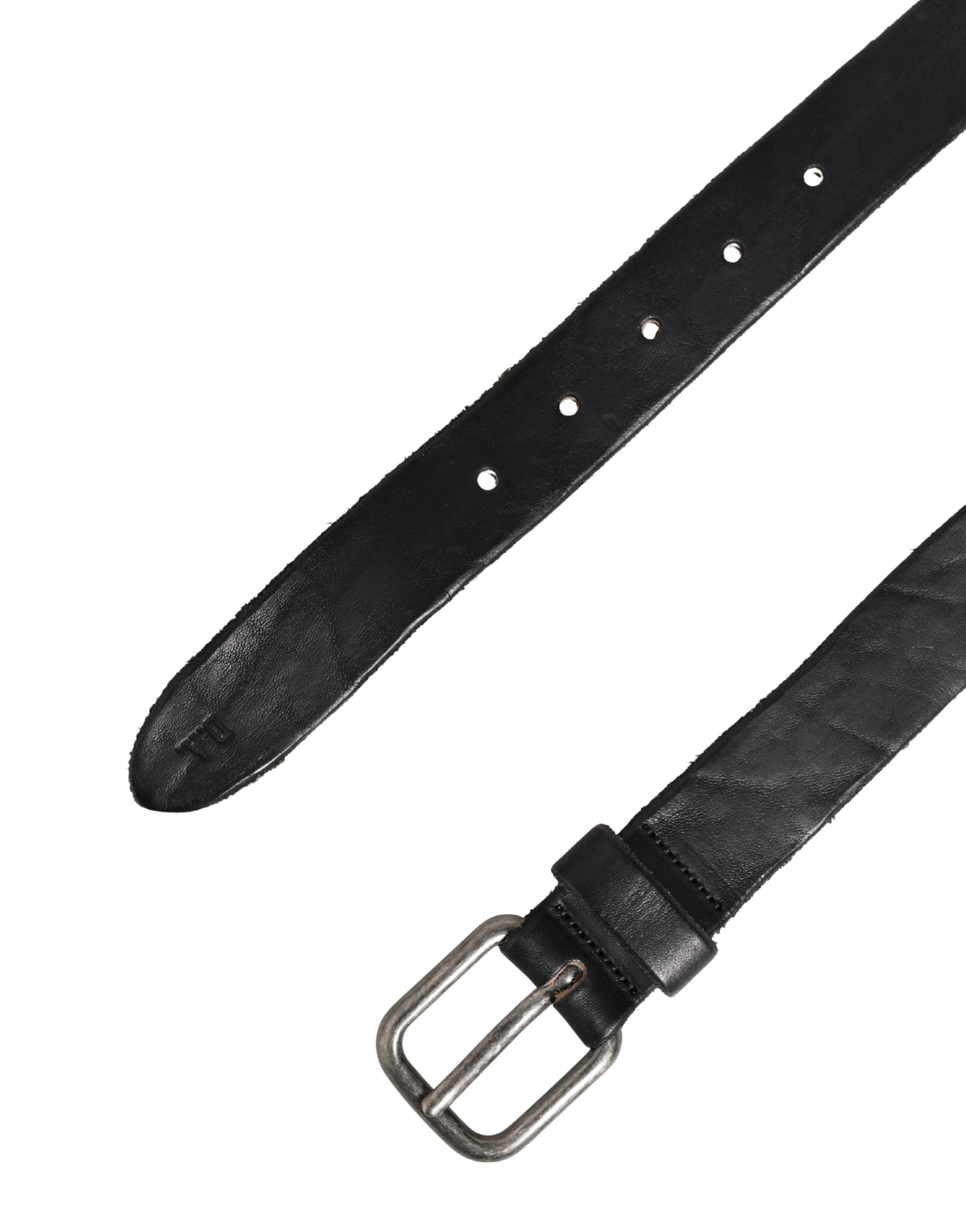 Daniele Alessandrini Men Black Leather Metal Buckle Belt | Regal Royce