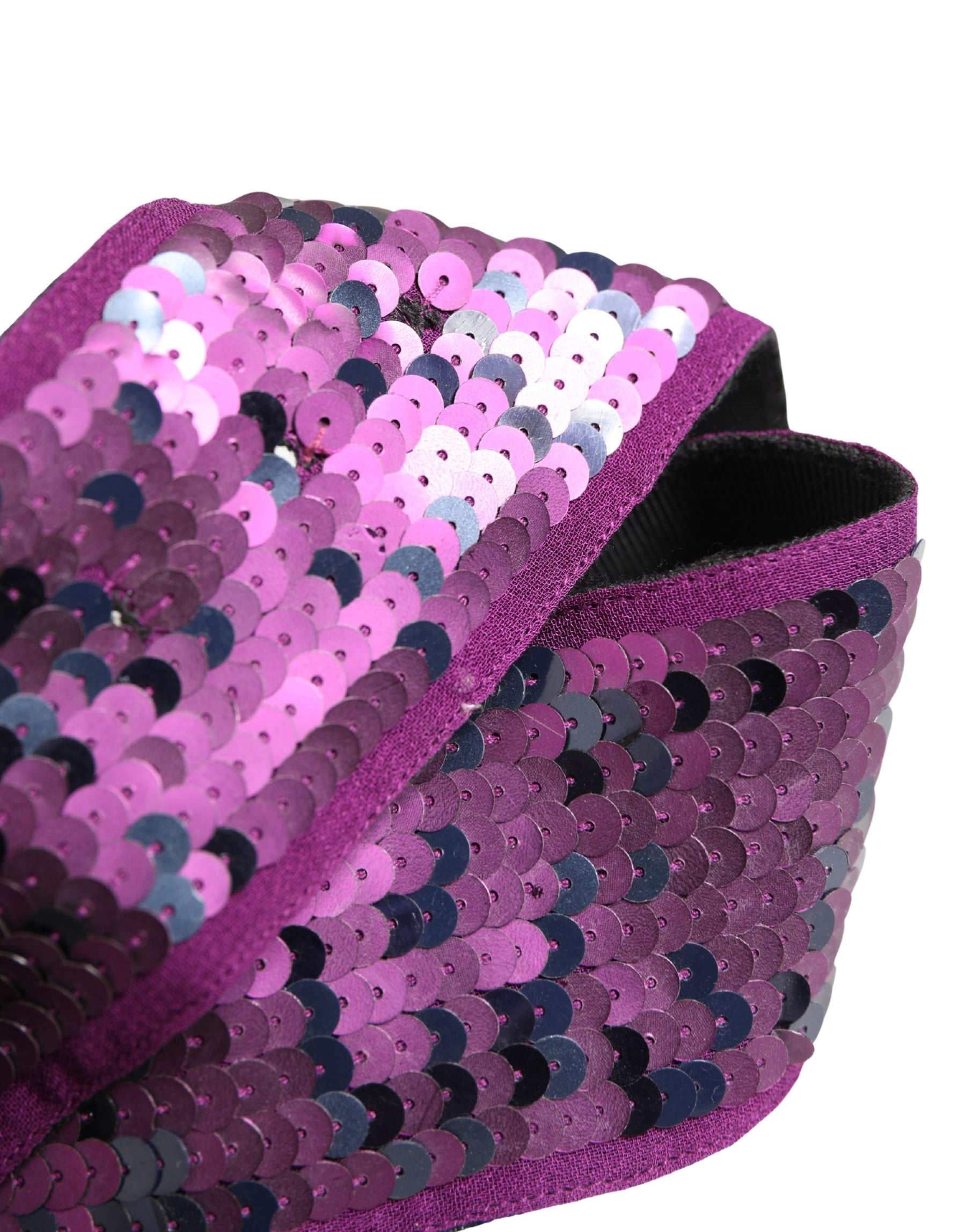 GF Ferre Women Purple Sequined Silver Metal Buckle Belt | Regal Royce