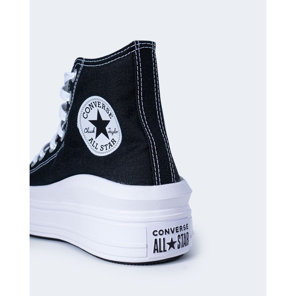 Converse Black Cotton Platform Sneakers | Regal Royce