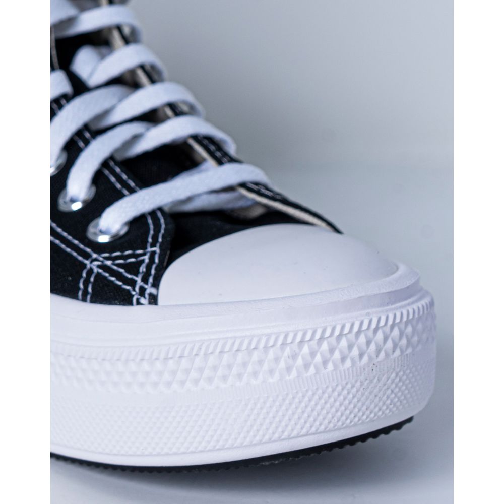 Converse Black Cotton Platform Sneakers | Regal Royce