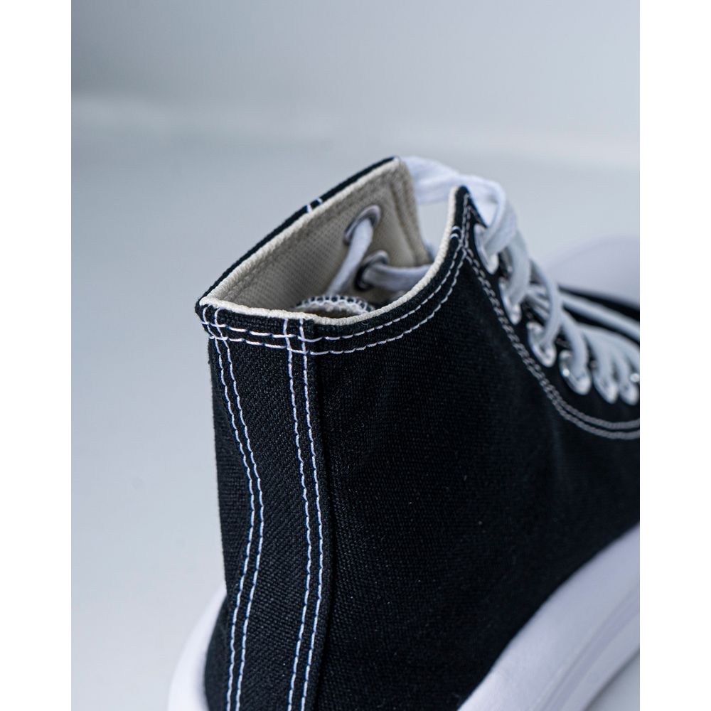 Converse Black Cotton Platform Sneakers | Regal Royce