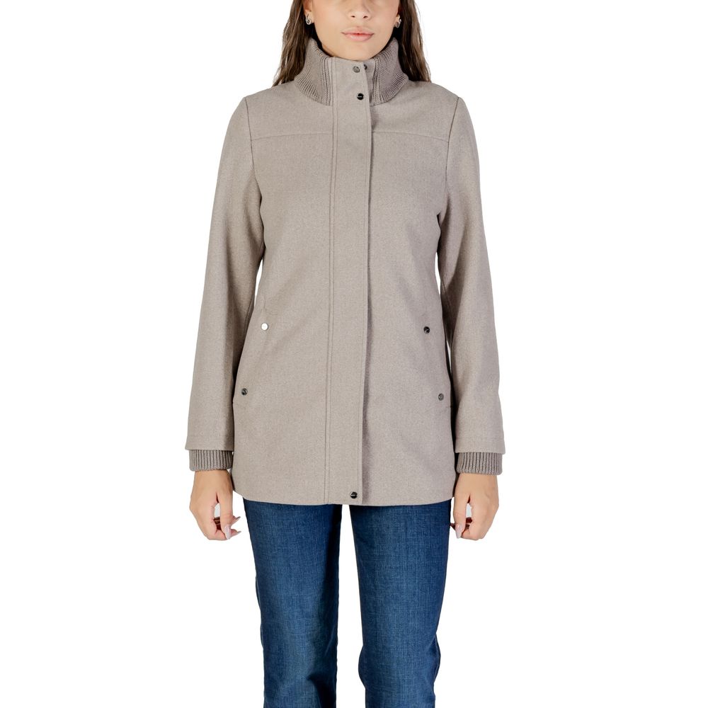 Street One Gray Polyester Coat | Regal Royce
