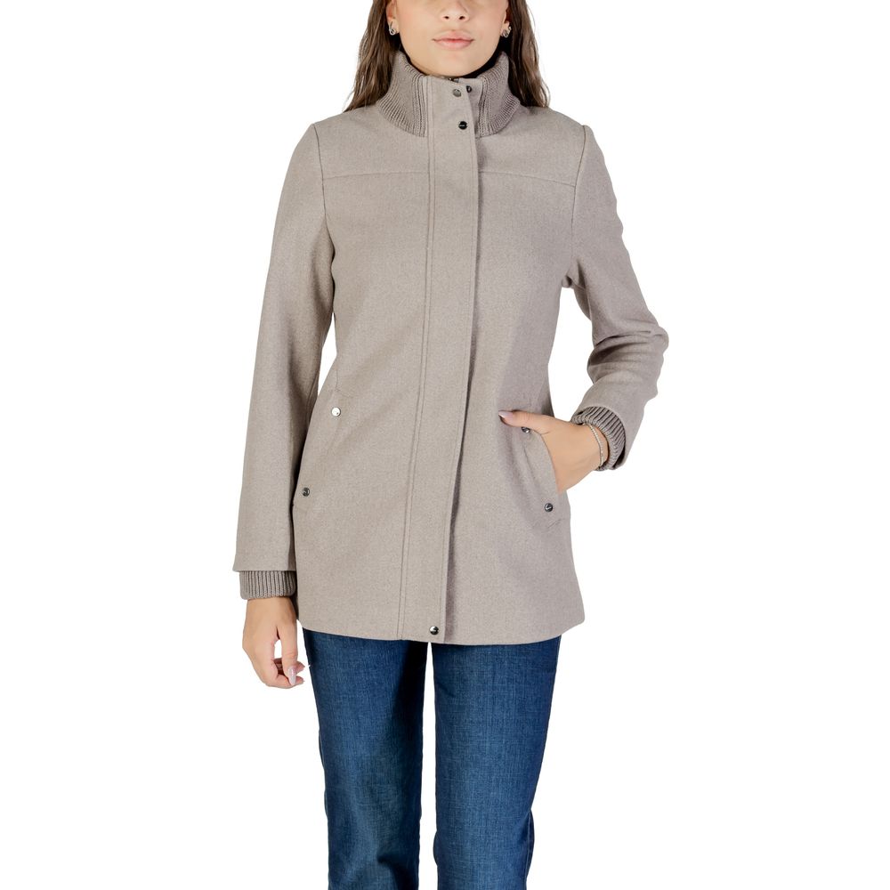 Street One Gray Polyester Coat | Regal Royce