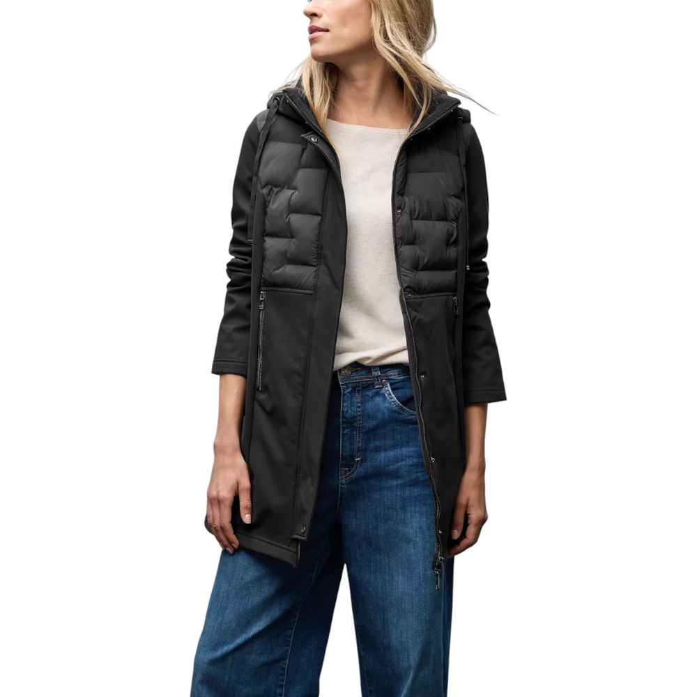 Street One Black Polyester Coat | Regal Royce