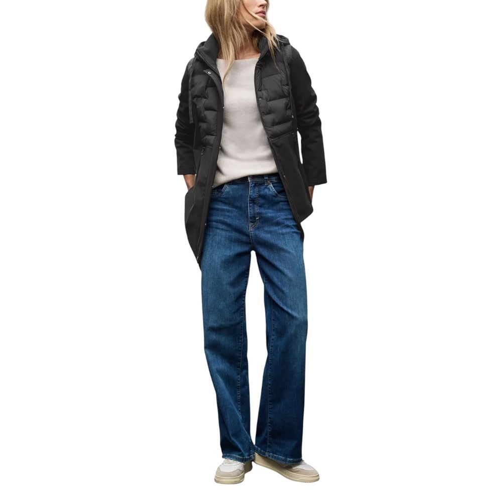 Street One Black Polyester Coat | Regal Royce