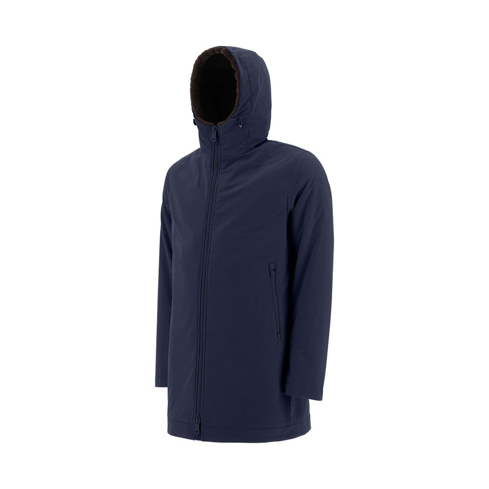 Herno Blue Polyamide Coat | Regal Royce
