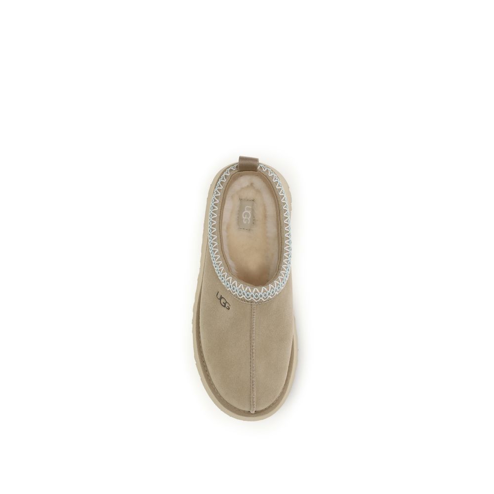 UGG Beige Calf Leather Bos Taurus Mules | Regal Royce