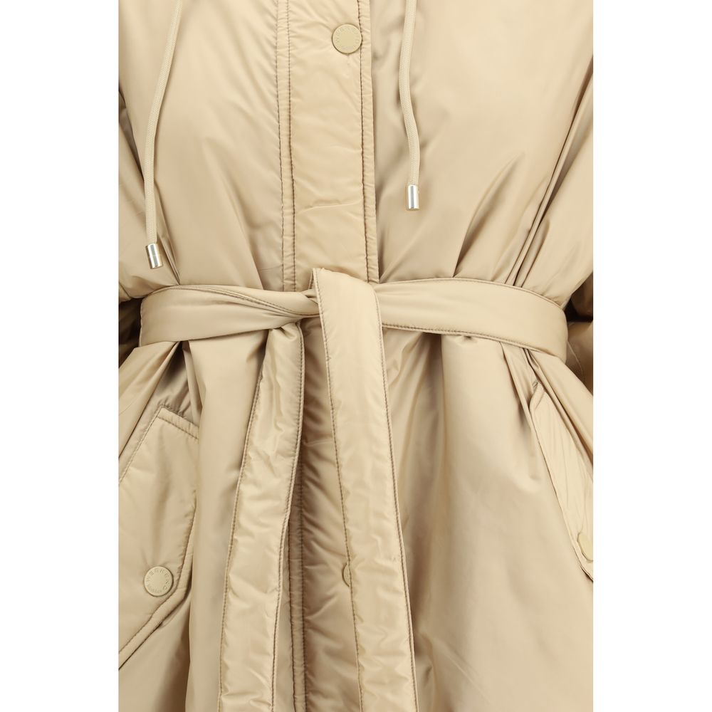 Max Mara Beige Polyester Full-Length Jacket | Regal Royce