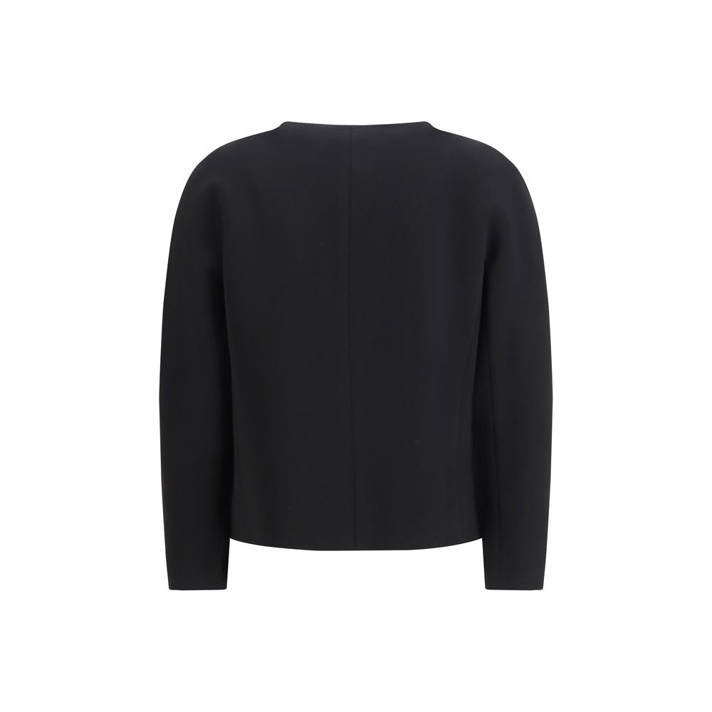 Max Mara Black Triacetate Full-Length Jacket | Regal Royce