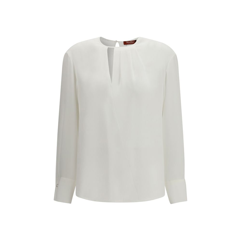 Max Mara White Triacetate Blouse | Regal Royce