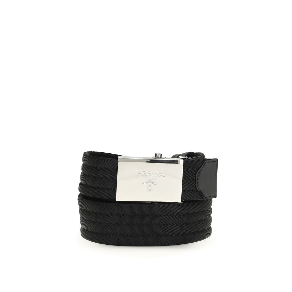 Prada Black Polyester Thin Belt | Regal Royce