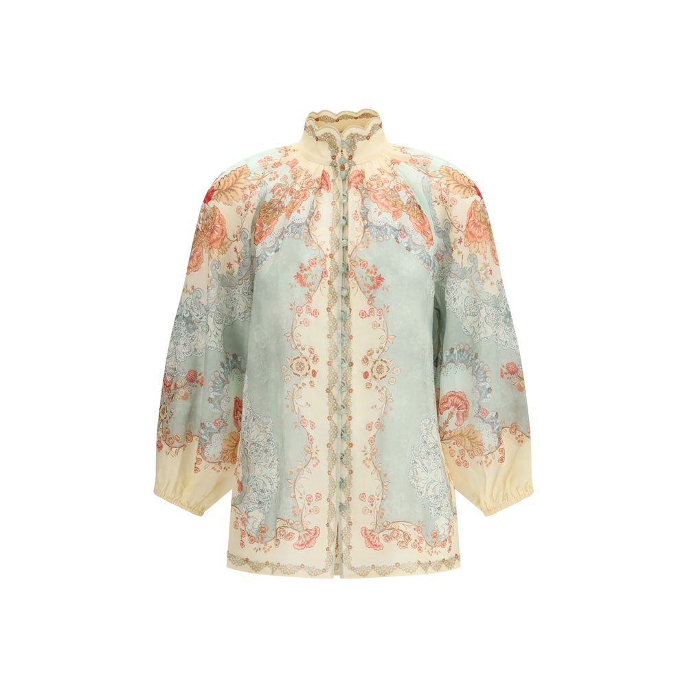 Zimmermann Multicolor Ramie Blouse | Regal Royce