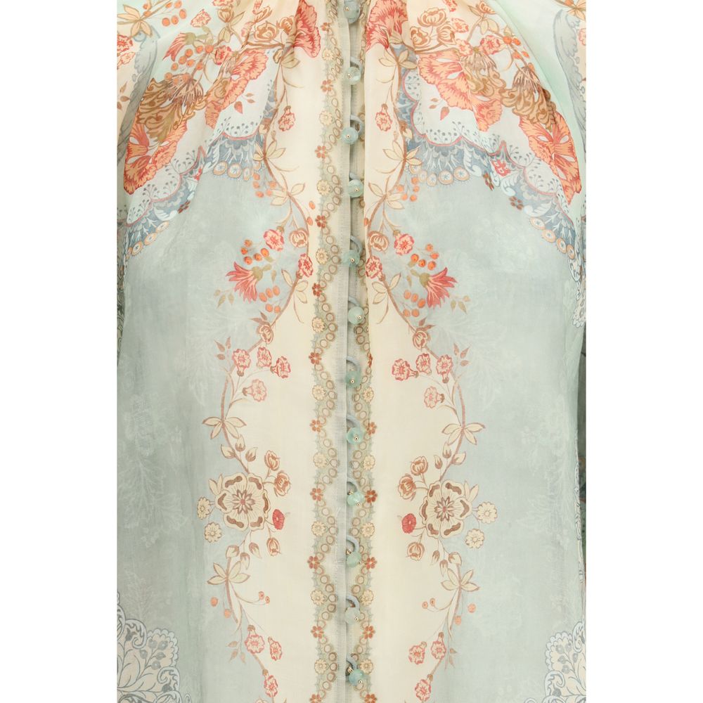 Zimmermann Multicolor Ramie Blouse | Regal Royce