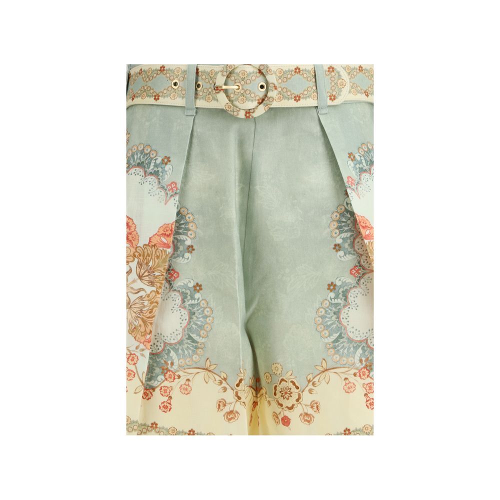 Zimmermann Multicolor Linen Bermuda Shorts | Regal Royce