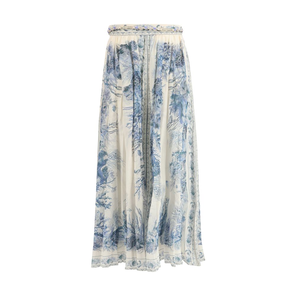 Zimmermann Multicolor Cotton Long Skirt | Regal Royce