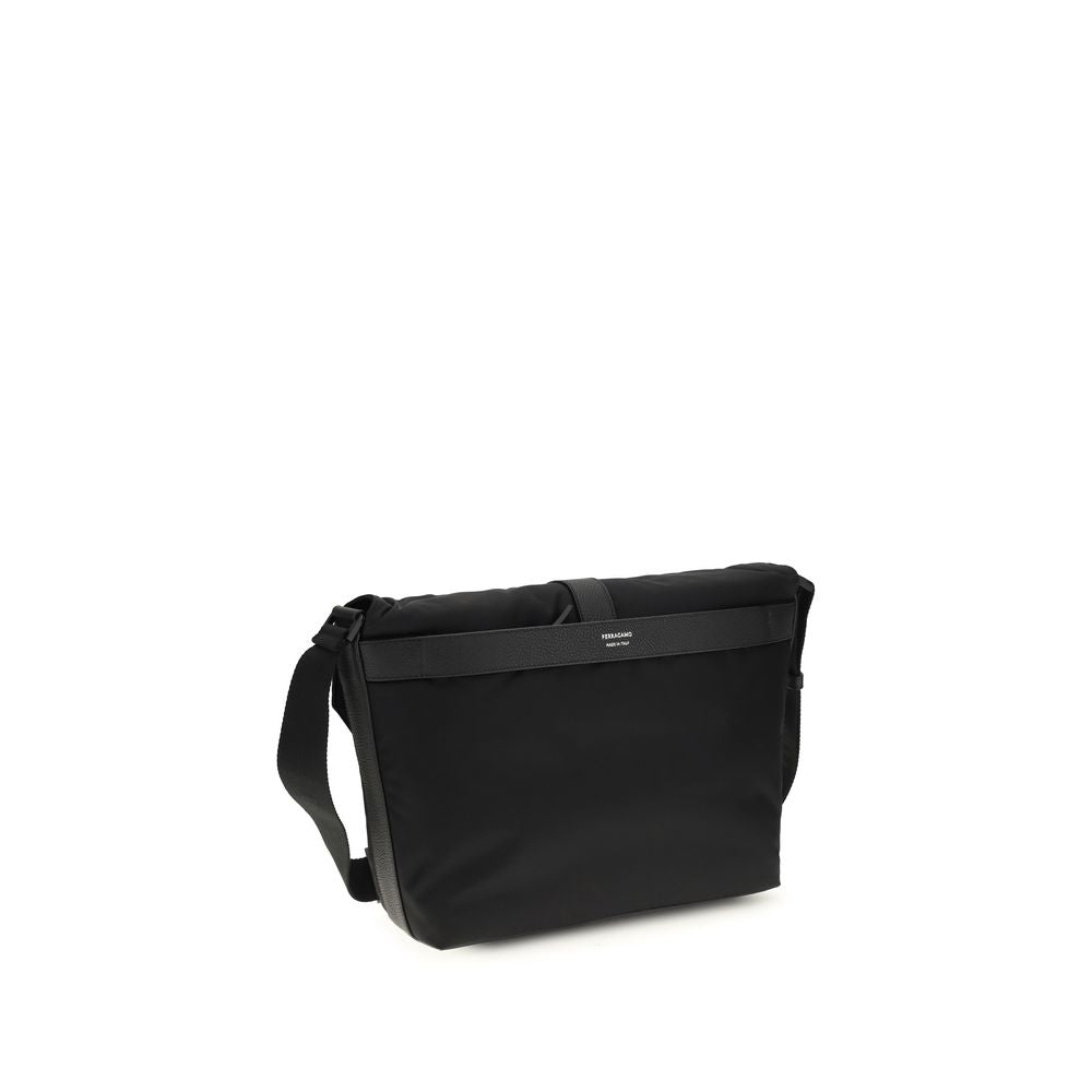 Ferragamo Black Nylon Shoulder Bag | Regal Royce