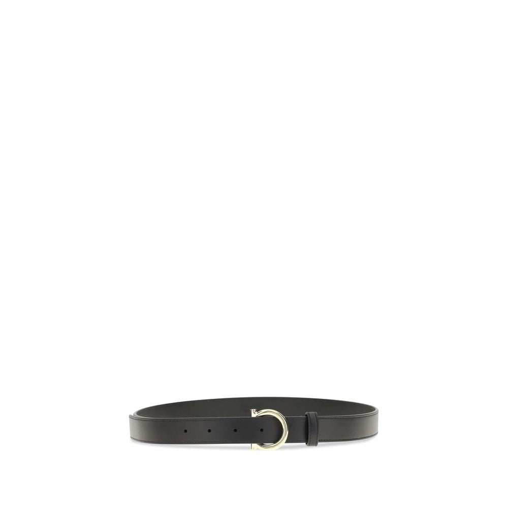 Ferragamo Black Calf Leather Bos Taurus Regular Belt | Regal Royce