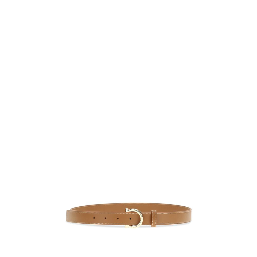 Ferragamo Beige Calf Leather Bos Taurus Regular Belt | Regal Royce