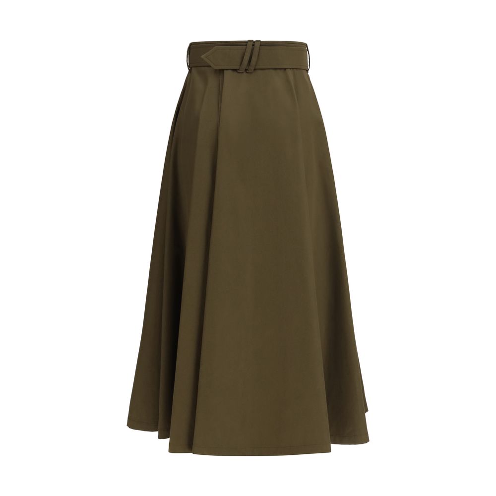 Burberry Bicolor Cotton Midi Skirt | Regal Royce