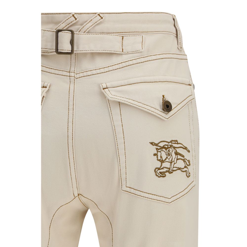 Burberry Beige Cotton Bootcut Jeans | Regal Royce