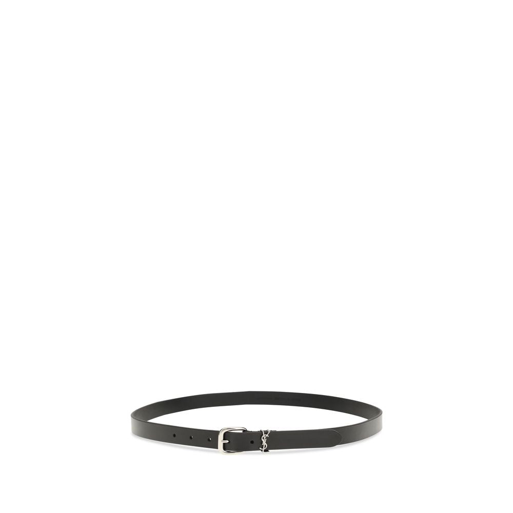 Saint Laurent Black Cotton Regular Belt | Regal Royce