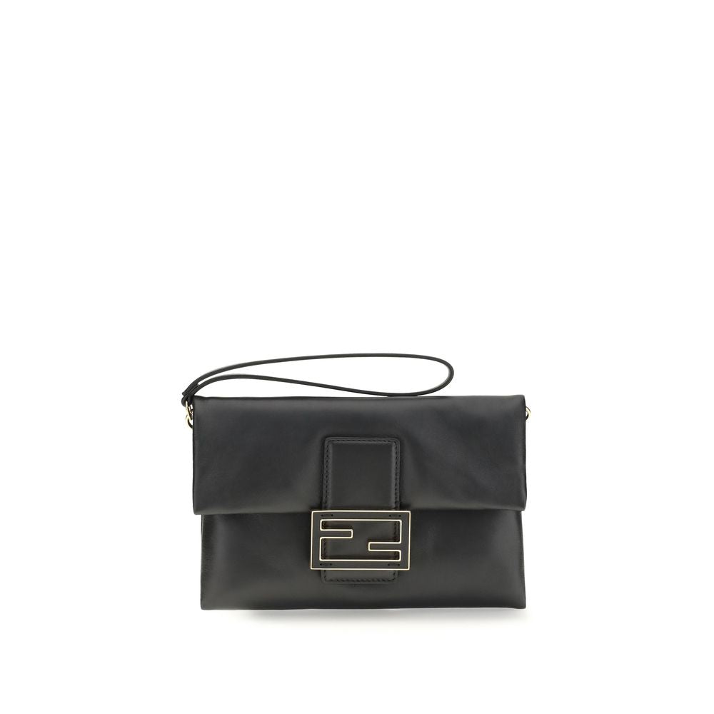 Fendi Black Lamb Ovis Aries Aries Clutch Bag | Regal Royce