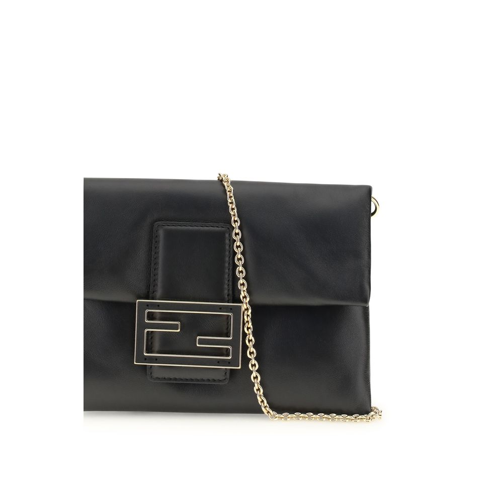 Fendi Black Lamb Ovis Aries Aries Clutch Bag | Regal Royce